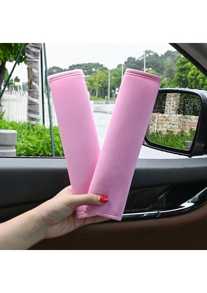 Araba Emniyet Kemeri Omuz Pedleri Genişletilmiş Omuz Pedleri Yumuşak Karikatür Peluş Koruyucu Kapak Araba Iç Malzemeleri Bir Çift (Yurt Dışından)