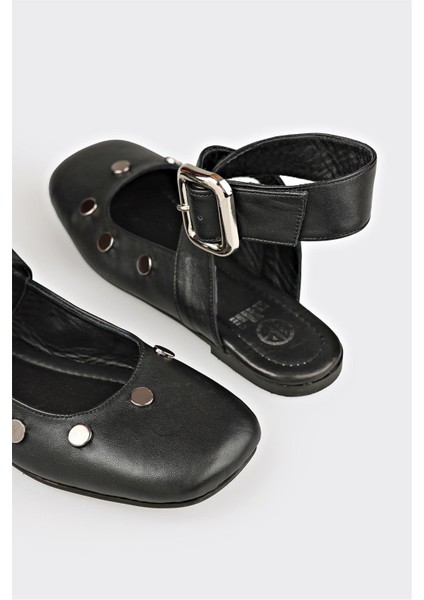 Siyah Deri Kadın Günlük Ayakkabı indirimleri