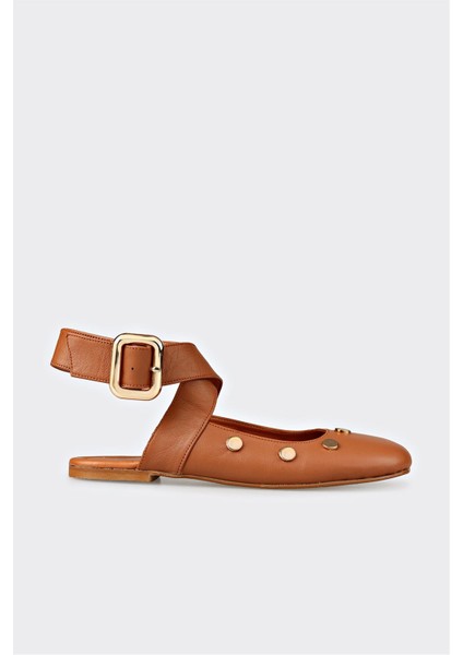 Taba Deri Kadın Günlük Ayakkabı