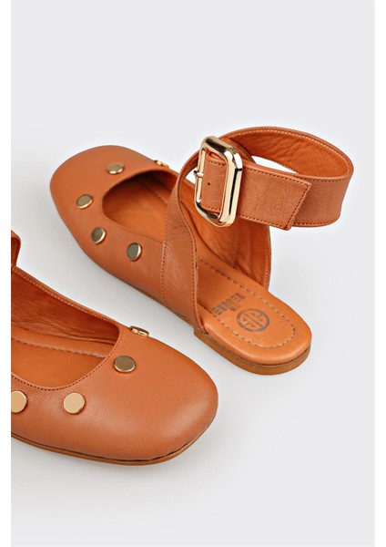 Taba Deri Kadın Günlük Ayakkabı modelleri