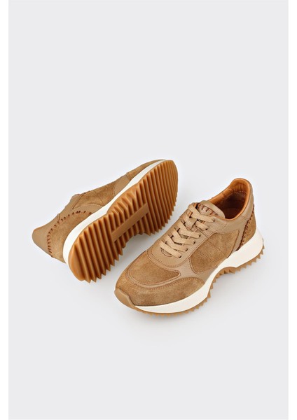 Naturel Deri Kadın Spor Ayakkabı modelleri