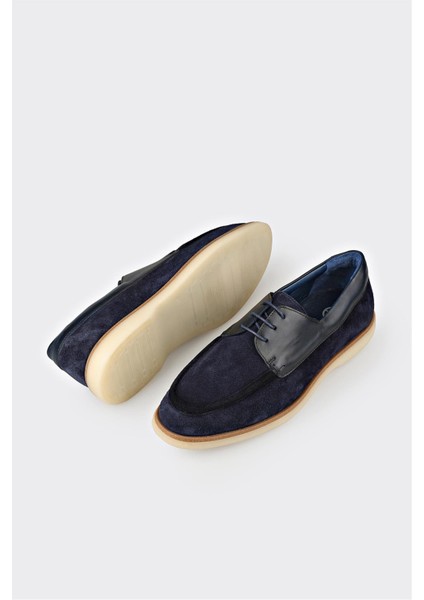 Lacivert Deri Erkek Günlük Ayakkabı modelleri