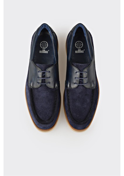 Lacivert Deri Erkek Günlük Ayakkabı fırsatları