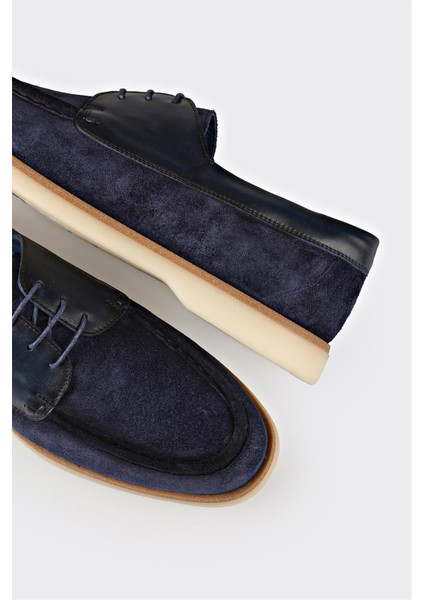 Lacivert Deri Erkek Günlük Ayakkabı indirimleri