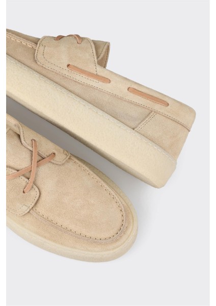 Ekru Deri Kadın Günlük Ayakkabı indirimleri