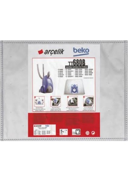 680b Elektrikli Süpürge Toz Torbası