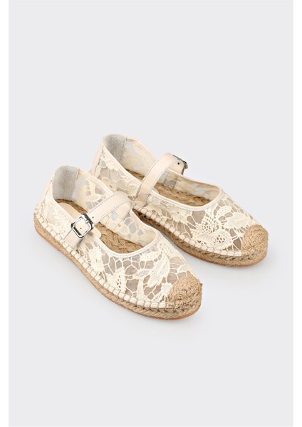 Ekru Kadın Espadril