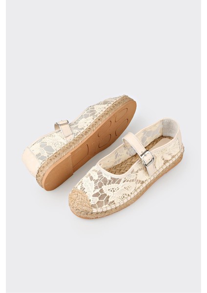 Ekru Kadın Espadril