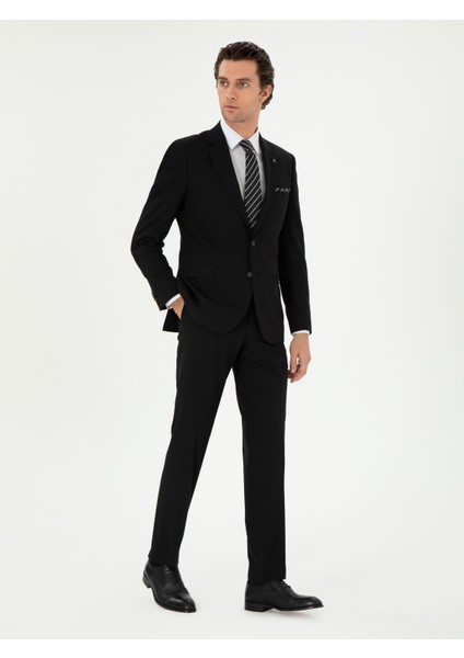 Erkek Siyah Slim Fit Klasik Takım Elbise 50310167-VR046