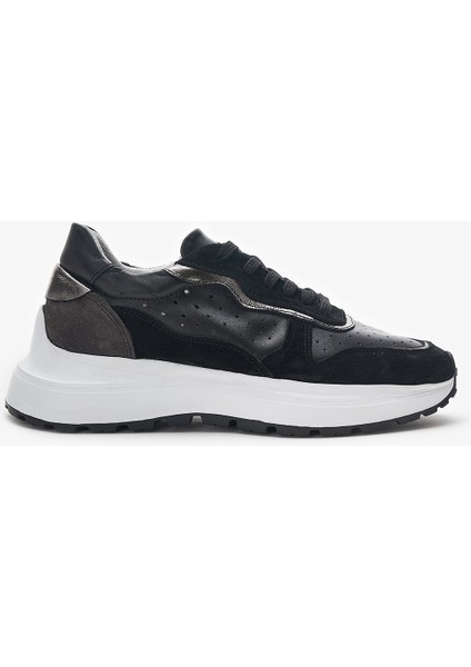 Owen Siyah Hakiki Deri Kadın Sneakers