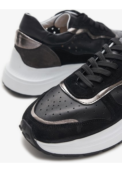 Owen Siyah Hakiki Deri Kadın Sneakers fırsatları