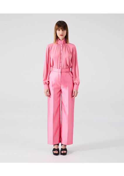 Fiyonklu Saten Düşes Pantolon MW6240003020108