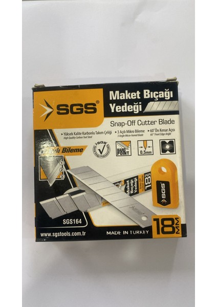 Maket Bıçağı Yedeği 18 MM X 0,5 MM /Paket İçi 10 KUTU (100 ADET )