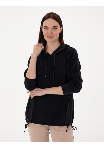 Kadın Siyah Comfort Fit Sweatshirt 50306841-VR046 modelleri