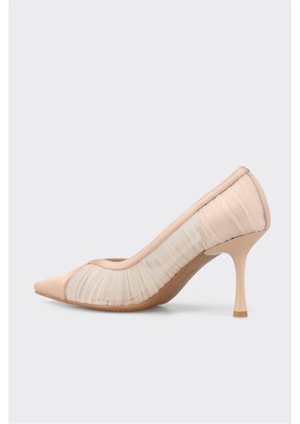 Bej Kadın Topuklu Ayakkabı modelleri