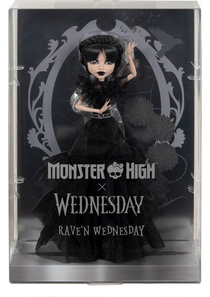 HXJ03 Monster High Wednesday Balo Elbiseli Bebek
