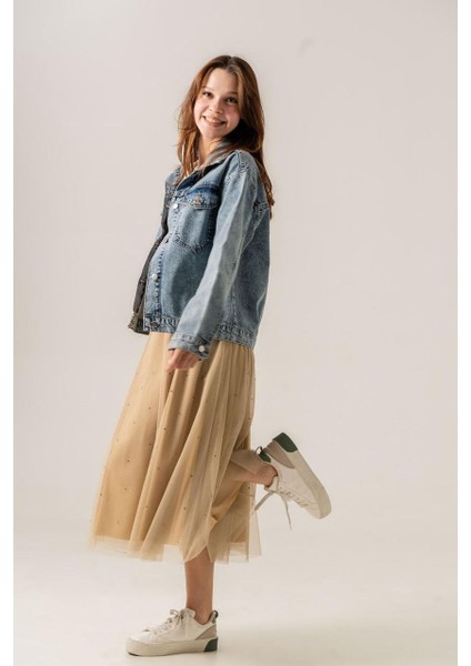 Kız Çocuk Klasik Denim Ceket