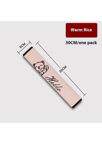 Araba Emniyet Kemeri Omuz Pedi Kapağı Yaratıcı Karikatür Nakış Araba Anti Boğulma Sigorta Kemeri Araba Malzemeleri Dekoratif Koruyucu Kapak (Yurt Dışından)