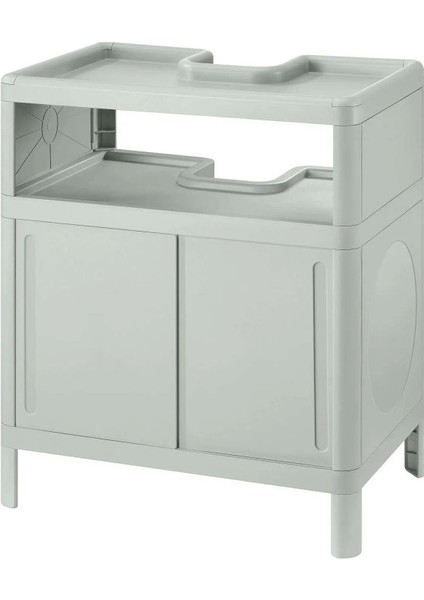 Lavabo Altı Kapaklı Dolap Banyo Dolabı Plastik 50CM Yükseklik LA004 fiyatları