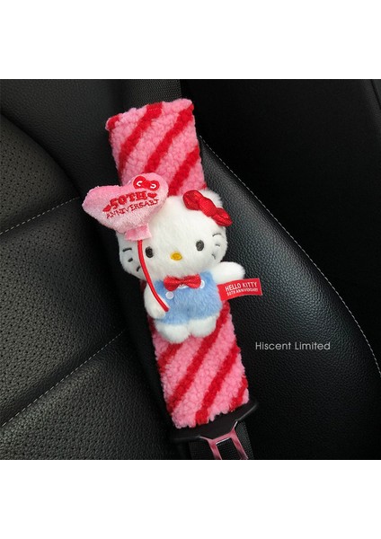 Araba Emniyet Kemeri Omuz Kol Kate Kedi 50. Yıldönümü Sevimli Sense Araba Dekoratif Koruyucu Kapak Anti Boğulma Boyun (Yurt Dışından)