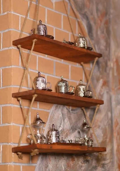 Ahşap Dekoratif Duvar Rafı (40*10*60)