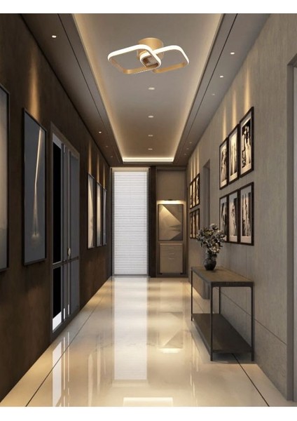 Modern Eskitme Gold Ikili Kare Tek Renk (Beyaz&sarı&günışığı) LED Avize fiyatları