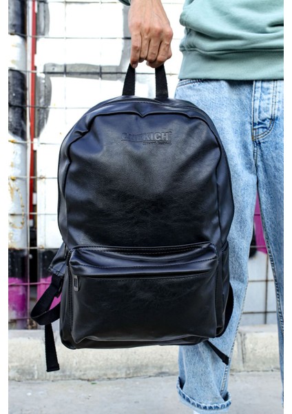 Bartiniavm CNT006 Cilt Deri Erkek Sırt Çantası Sıyah modelleri