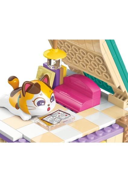 KP28018 Keeppley Lovely Street Calico Cat Comic House Blok Seti -Vagonlife indirimleri