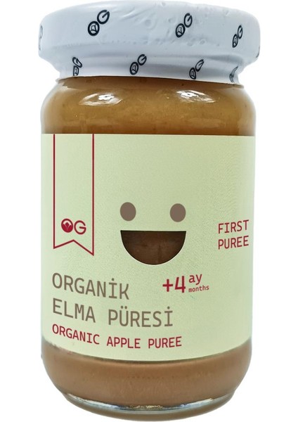 Organik Elma Püresi 100 Gr +4 Ay