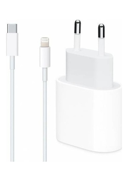Apple 20W Iphone 11 12 13 14 Pro Max Tüm Modellere Uyumlu Hızlı Şarj Aleti Seti Adaptör ve Kablo