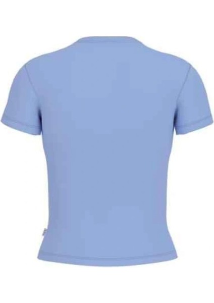 Guess Mavi Beyaz Slim Fit T-Shirt Iconic Mid Organic Stretch