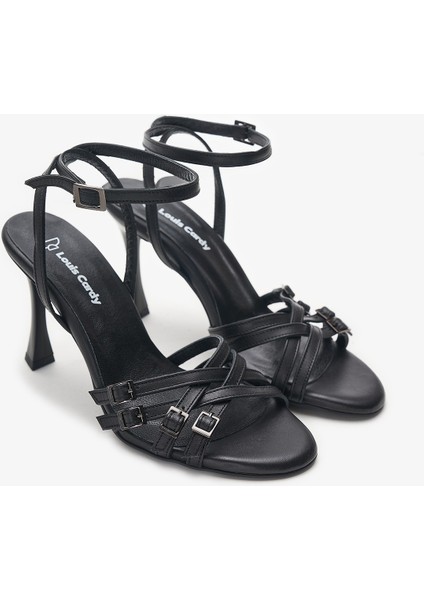 Lothus Siyah Hakiki Deri Kadın Topuklu Ayakkabı fırsatları