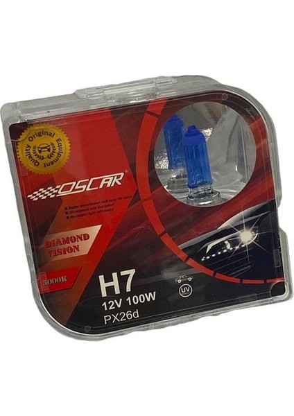 12V H7 Ampul 100W Dıamond Vısıon 5000K (Beyaz Işık) (2 Ad) fiyatları