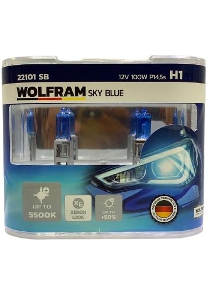 12V H1 Ampul 100W Beyaz Işık 5500K Germany (2 Ad)