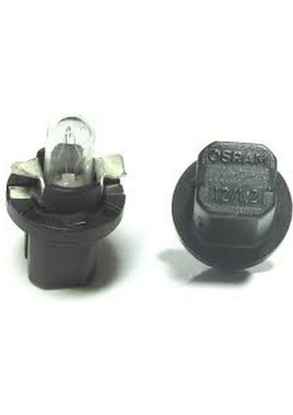 12V Duylu Gösterge Ampulü Dipsiz 1.2W Siyah