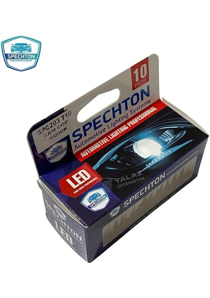 12V DİPSİZ AMPUL T10 COB LEDLİ 6000K (1 AD)
