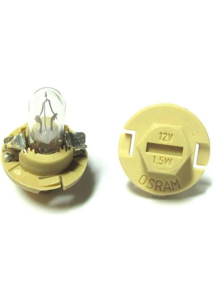 12V Duylu Gösterge Ampulü Dipsiz 1.5W (Açık Kahve)