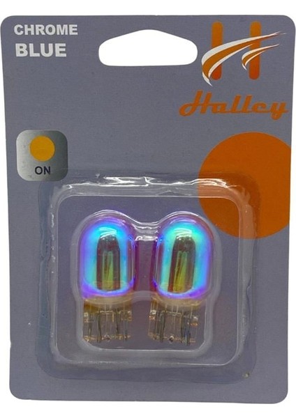 Halley 12V 1016 Ampul Dipsiz T20 21/5W Blue Diadem Turuncu (2 Ad) Italy