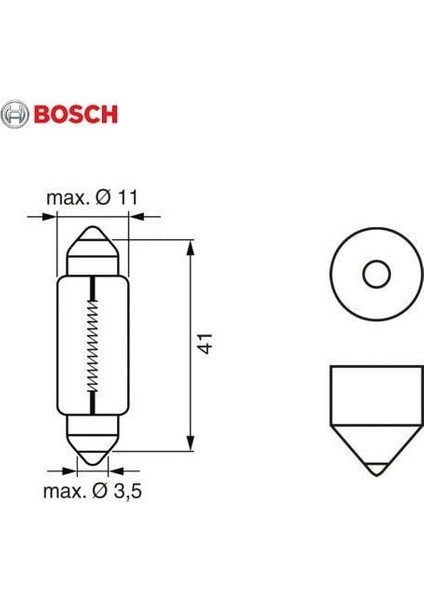 12V Sofit Ampul 10W Uzun Tip (41 Mm) fiyatları