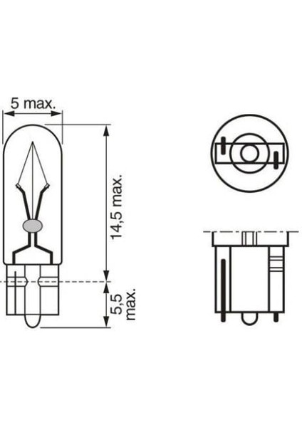 24V Dipsiz Ampul T5 1.2W