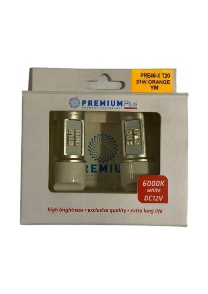 12V 93 AMPUL DİPSİZ T20 21 LEDLİ MERCEKLİ SARI (2 AD) fiyatları