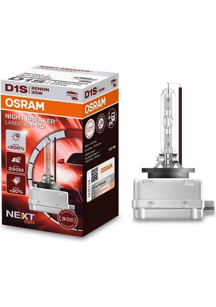 Xenon Ampul D1S 35W +%200 Fazla Işık 4450K Nıght Breaker Unlımıted