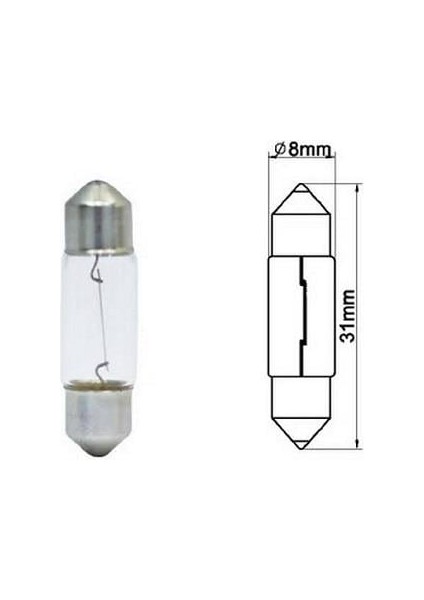 12V Sofit Ampul 3W (31 Mm)
