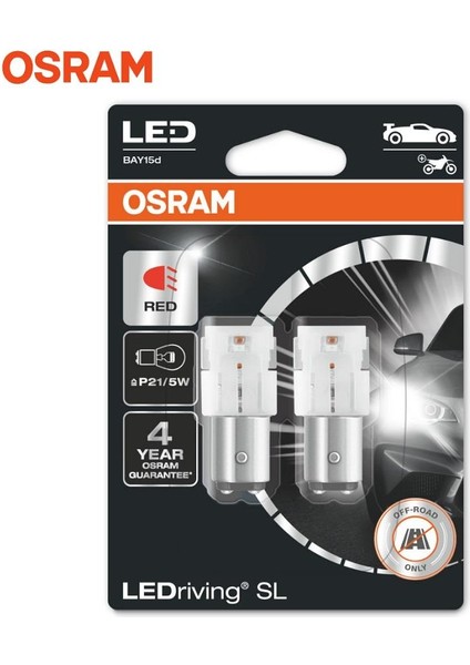 12V 1016 Çift Duy Ampul LED Kırmızı (2 Ad)