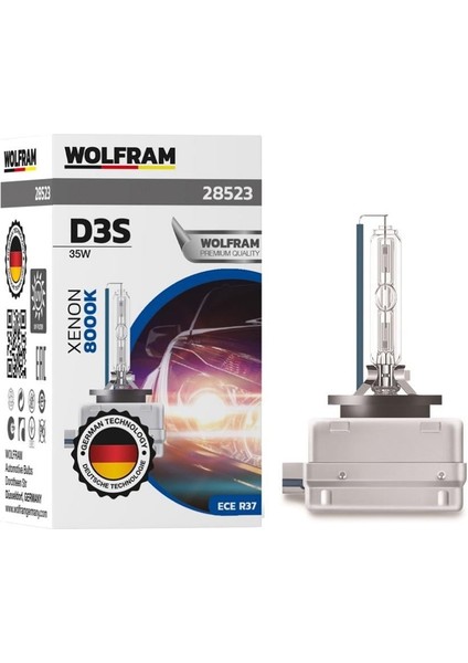 12V-85V Xenon Ampul D3S 35W 8000K Germany