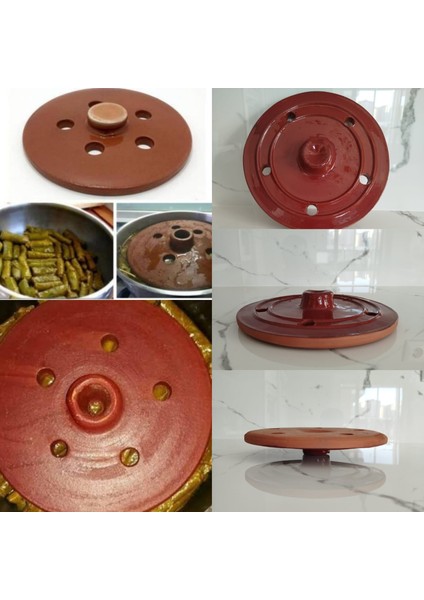 Sarma Taşı Kapağ 23 cm - Çömlek Delikli Taşı- Yaprak Sarma Güveç Kahverengi Kapak 23 cm fiyatları