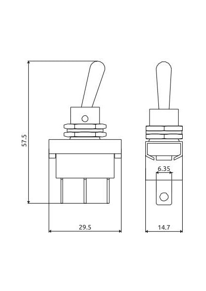 ÇIT-ÇIT ANAHTAR 3 FİŞLİ METAL (ON-ON) (ON-OFF) fiyatları
