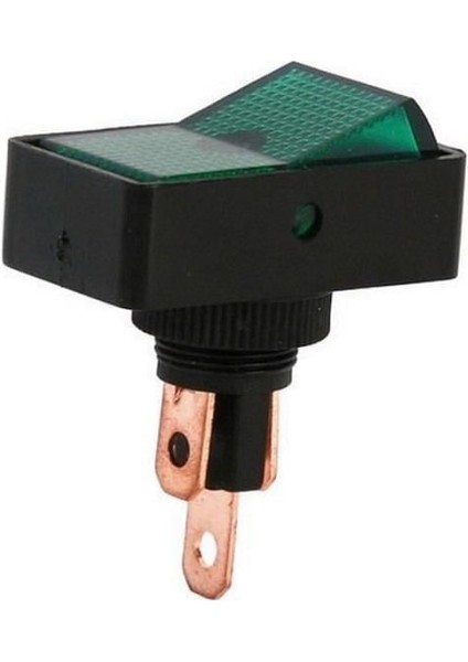 TUŞLU ANAHTAR VİDALI IŞIKLI YEŞİL