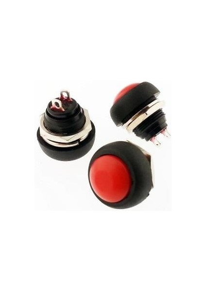 Mini Buton (12 Mm) Kırmızı