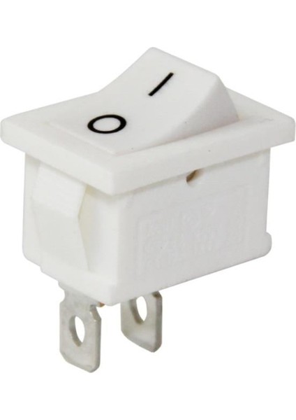 TUŞLU ANAHTAR MİKRO (2 FİŞ) (ON-OFF) BEYAZ